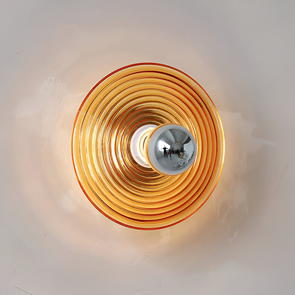 CircRipple | Ronde Wandapplique van Golvend Glas met Watereffect