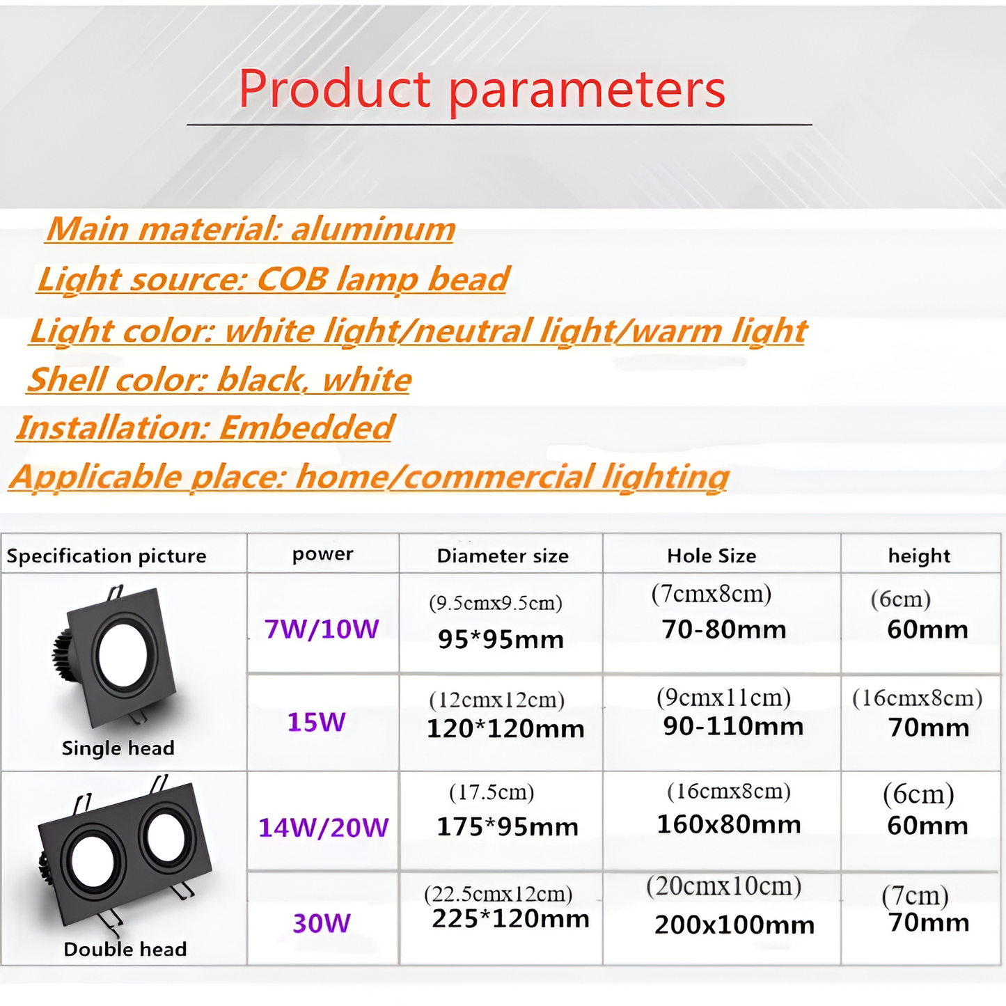Quadralux | Inbouw LED-spot Vierkant Draaibaar – Wit of Zwart