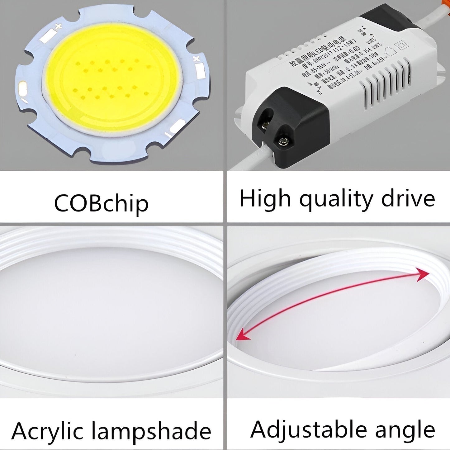Quadralux | Inbouw LED-spot Vierkant Draaibaar – Wit of Zwart