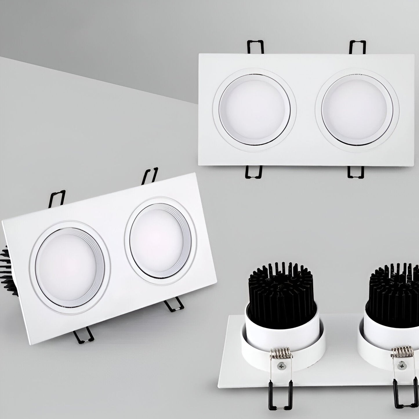 Quadralux | Inbouw LED-spot Vierkant Draaibaar – Wit of Zwart