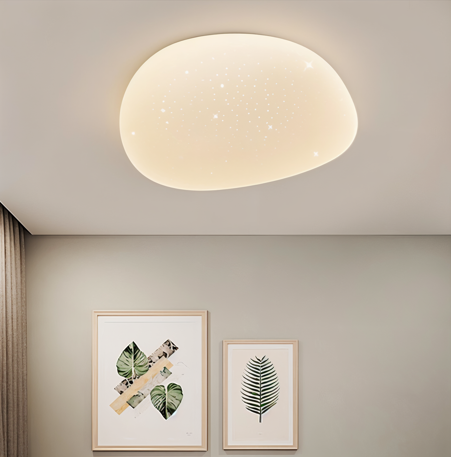 Pébluma | LED Design Plafondlamp Galet met Ingebouwde Verlichting
