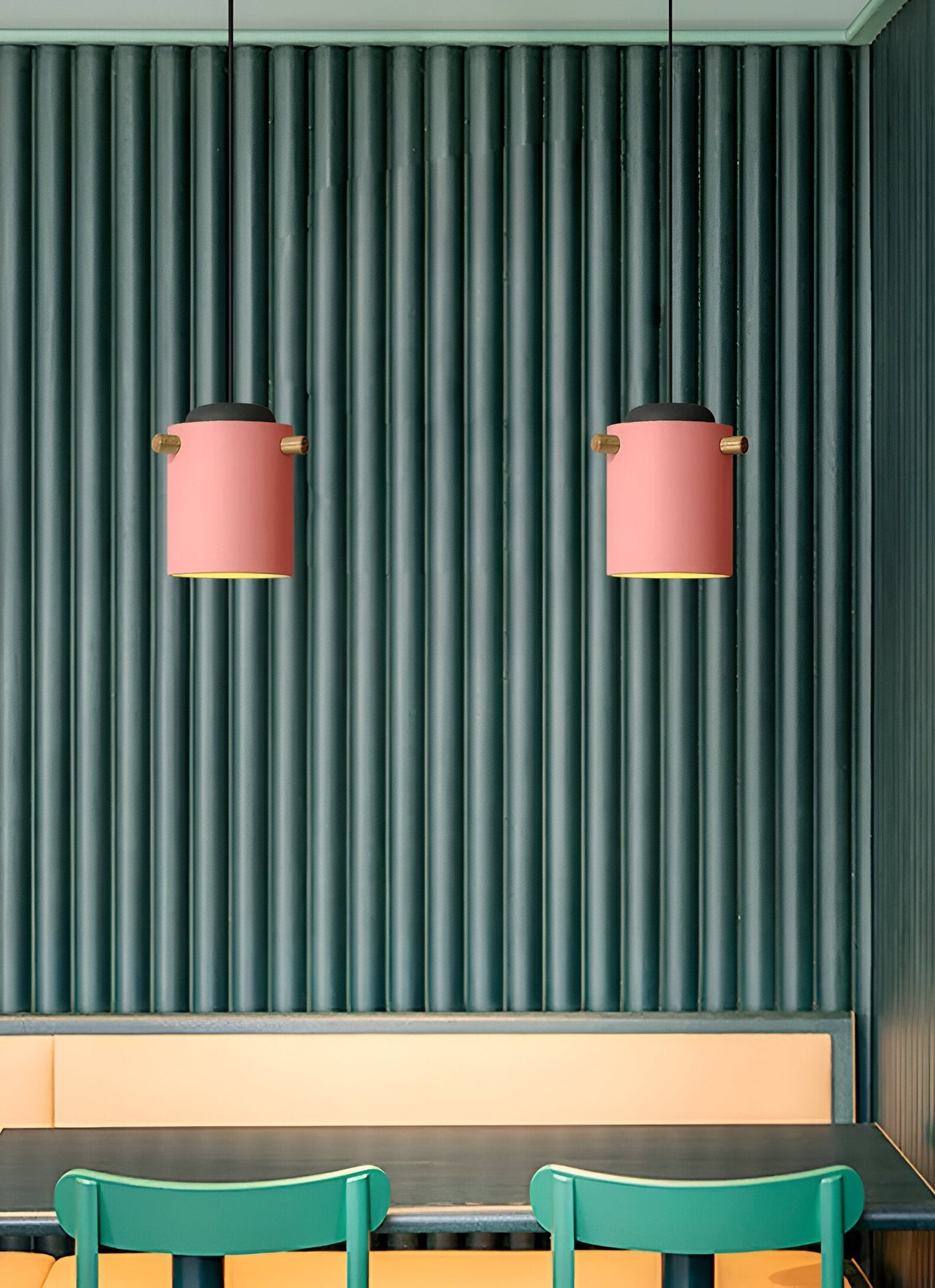 Nordylo | Suspension Cylindrique en Bois & Métal – Style Scandinave Coloré