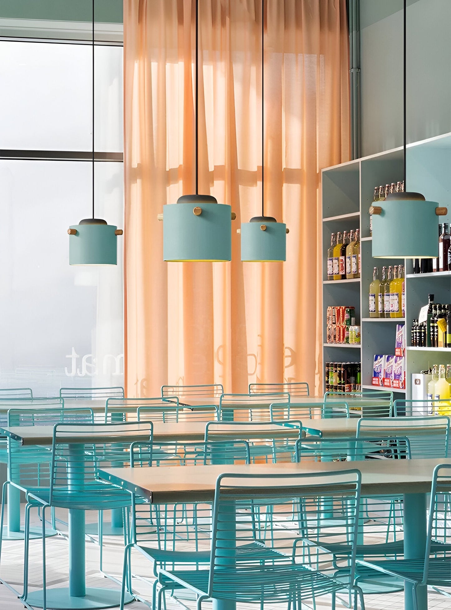 Nordylo | Suspension Cylindrique en Bois & Métal – Style Scandinave Coloré