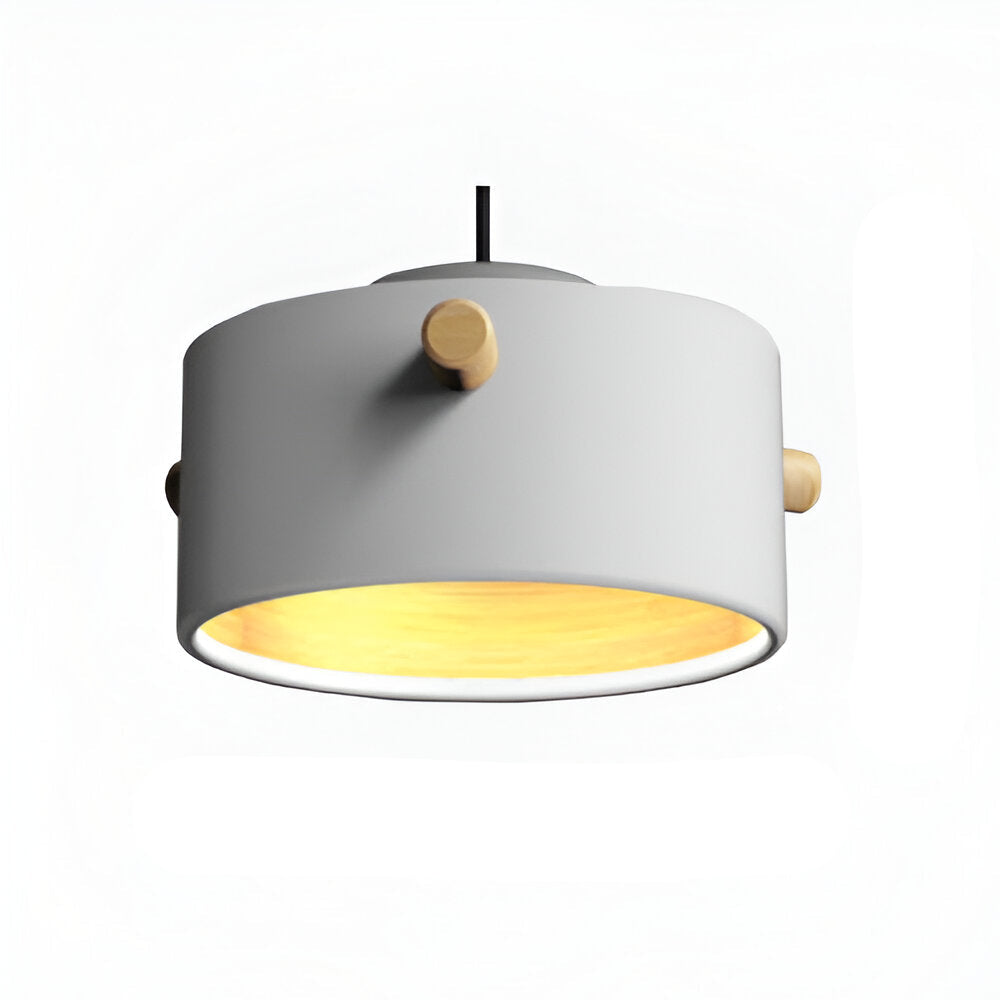 Nordylo | Suspension Cylindrique en Bois & Métal – Style Scandinave Coloré