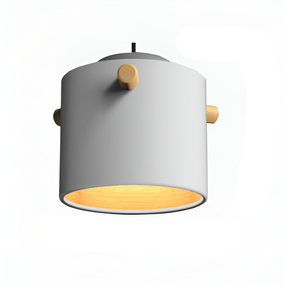 Nordylo | Suspension Cylindrique en Bois & Métal – Style Scandinave Coloré