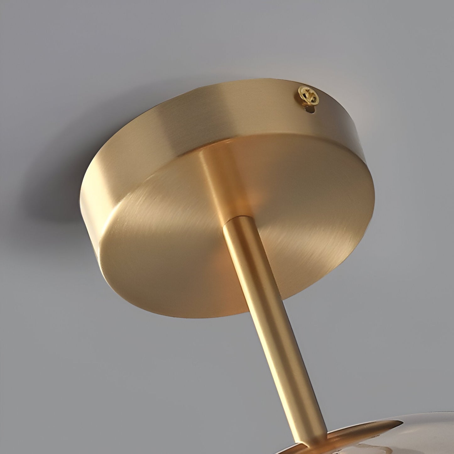 Aurévola | Semi-Inbouw Plafondlamp Rond van Zwart & Goud Glas