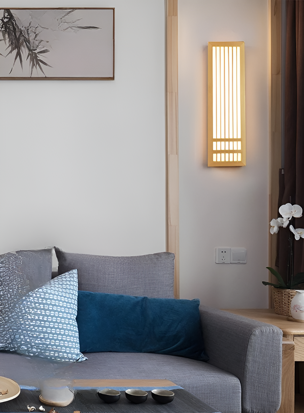DoaGlow – Japandi wandlamp van hout en acryl