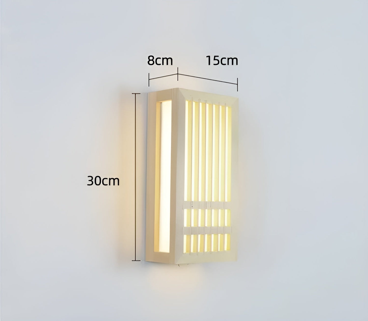 DoaGlow – Japandi wandlamp van hout en acryl