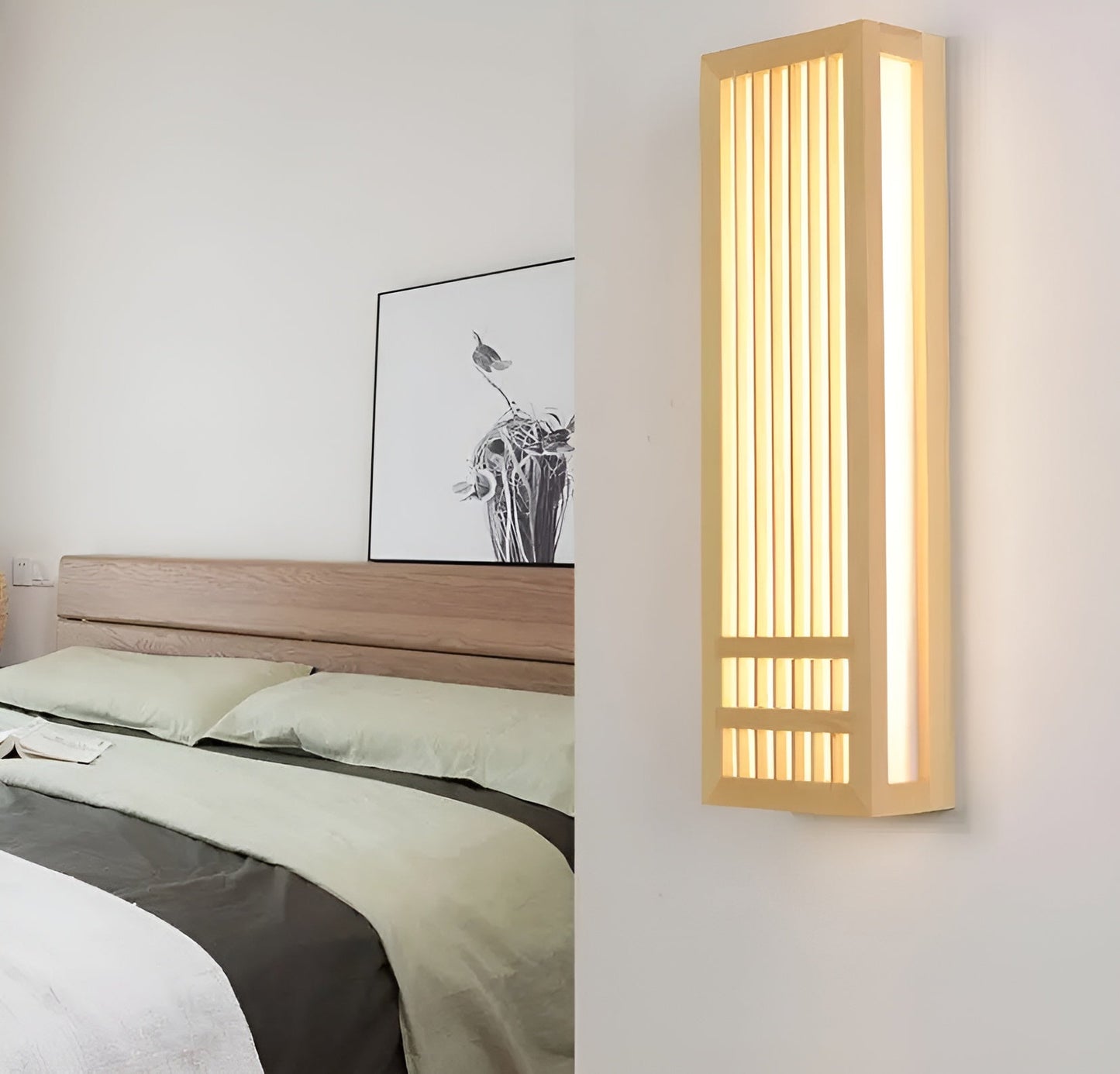 DoaGlow – Japandi wandlamp van hout en acryl