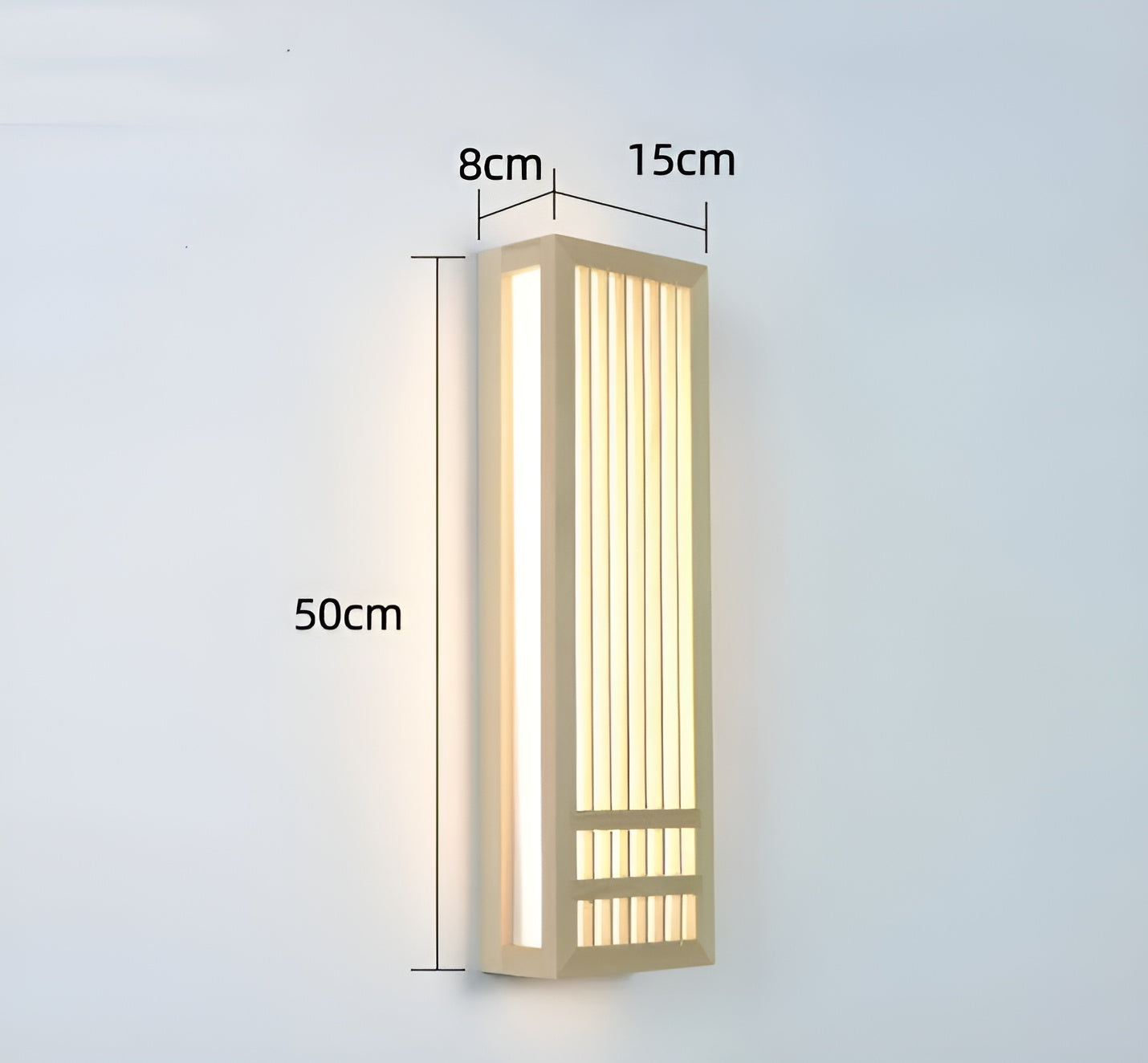 DoaGlow – Japandi wandlamp van hout en acryl