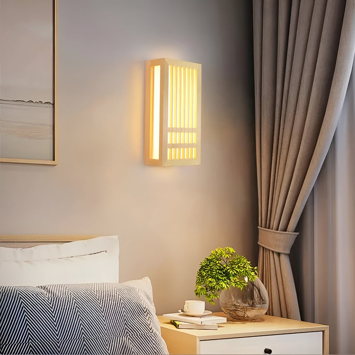 DoaGlow – Japandi wandlamp van hout en acryl