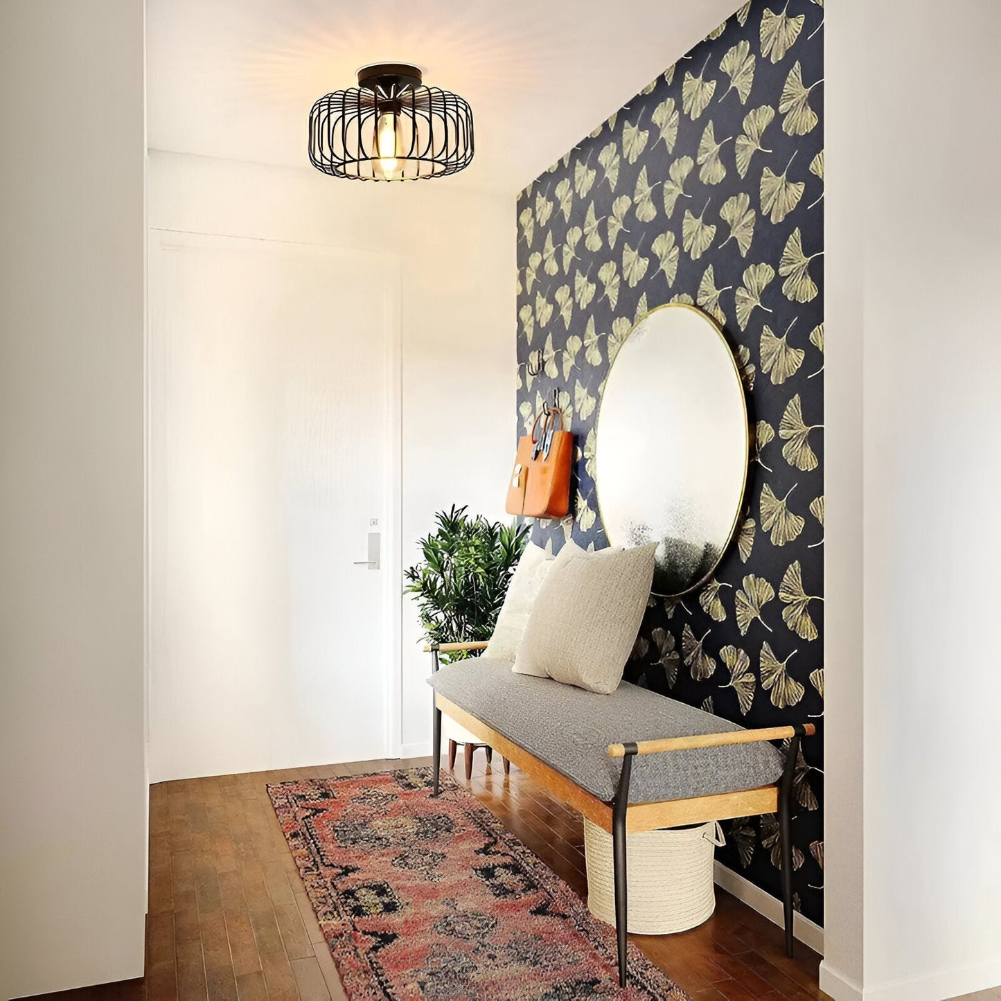 Cageon | Zwarte Plafondlamp Industriële Kooi Stijl