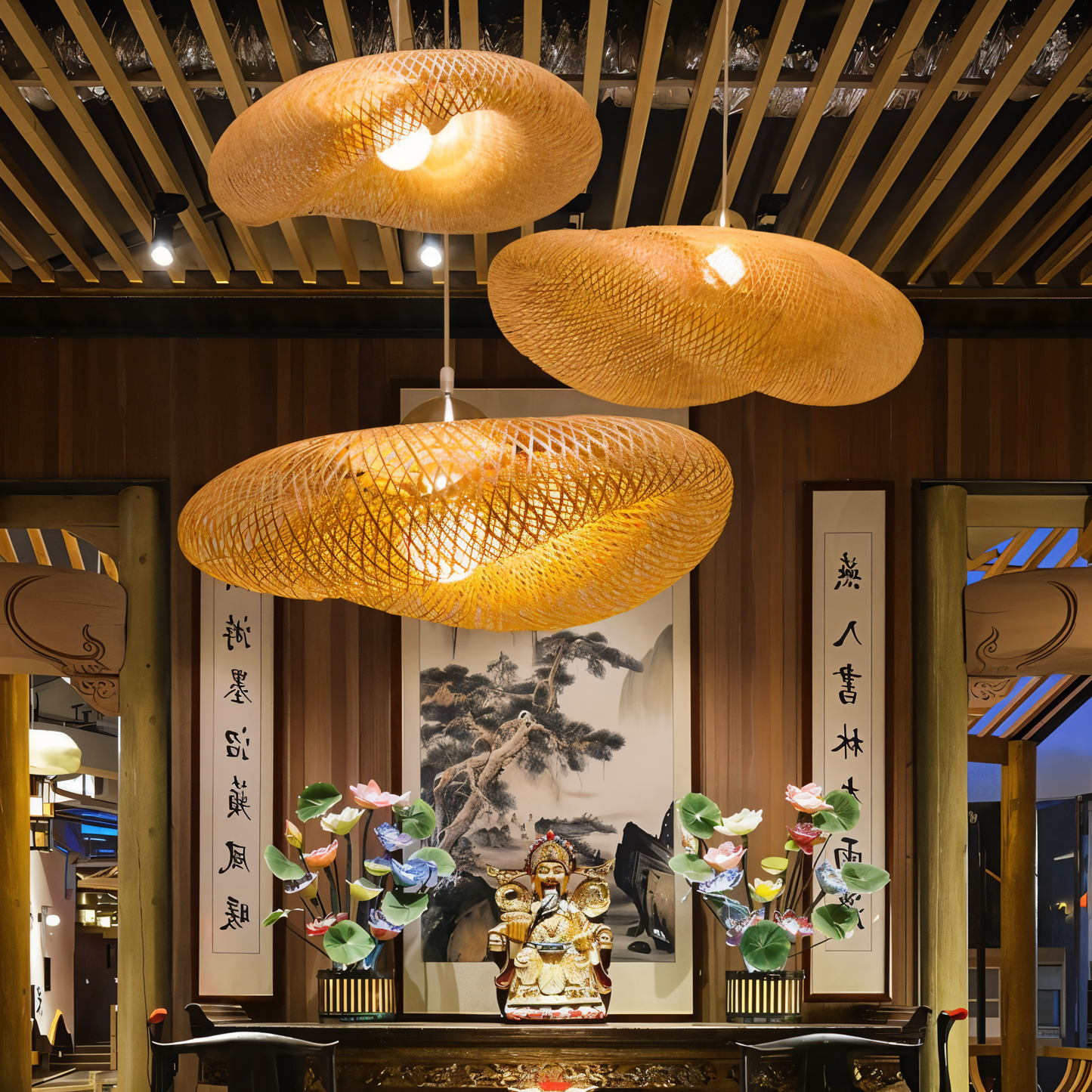 EcoLush – Handgemaakte Rattan Hanglamp