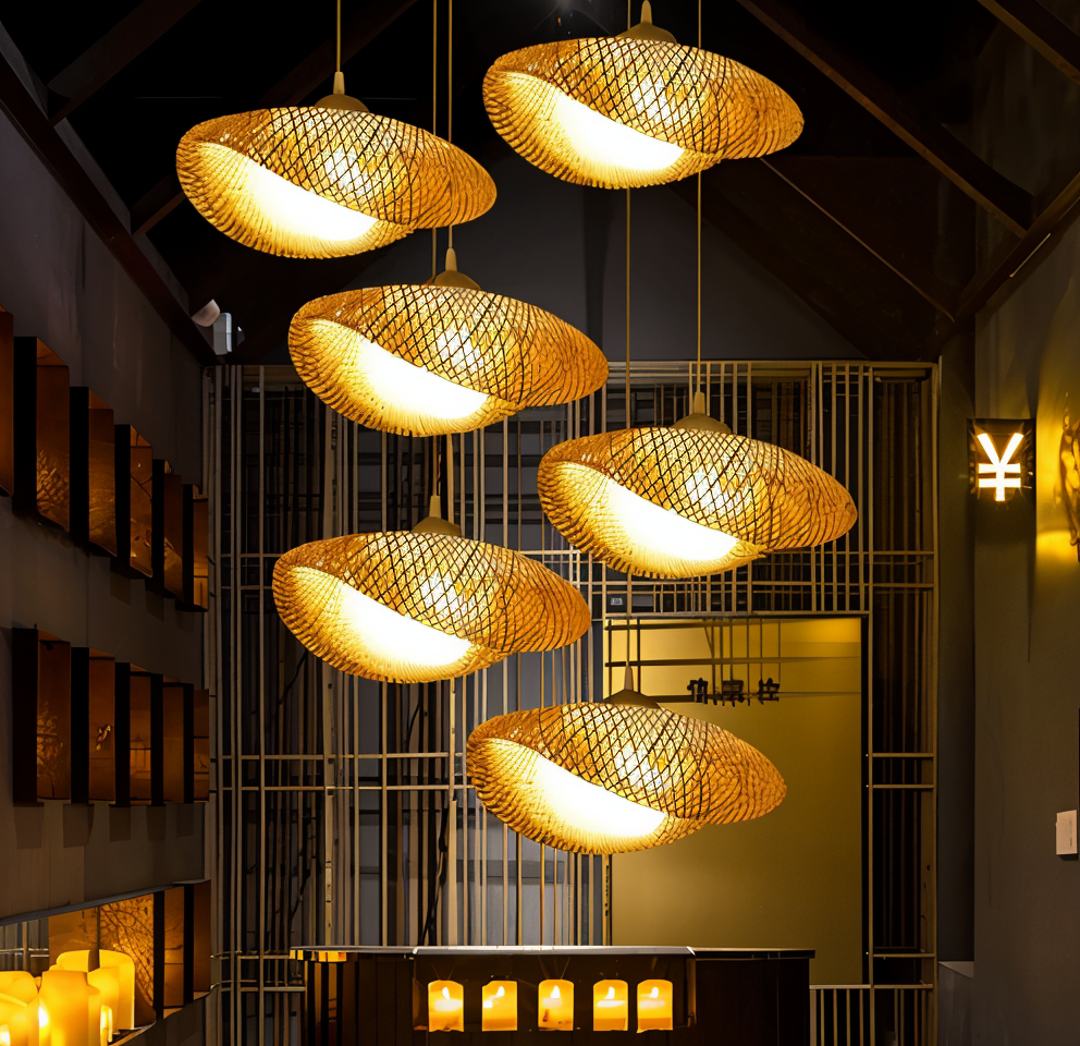 EcoLush – Handgemaakte Rattan Hanglamp