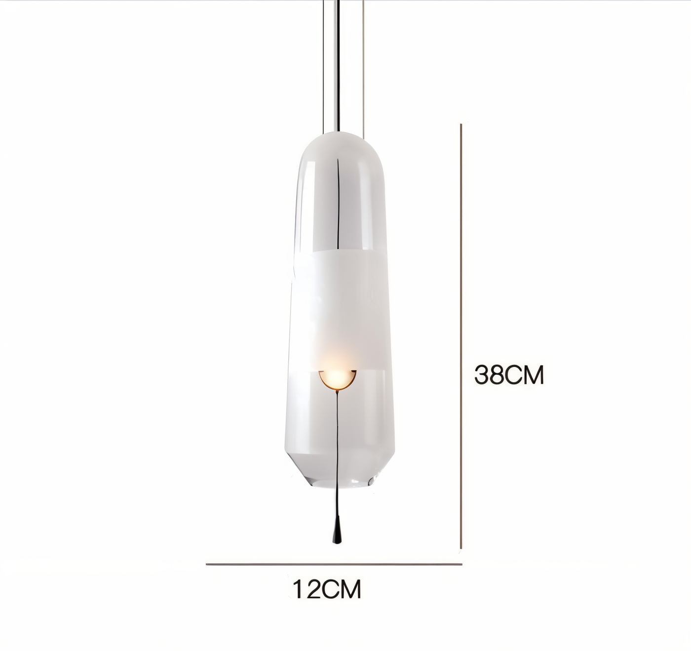 Vitraelon | Suspension Vintage en Verre Ouvert – Douille E14