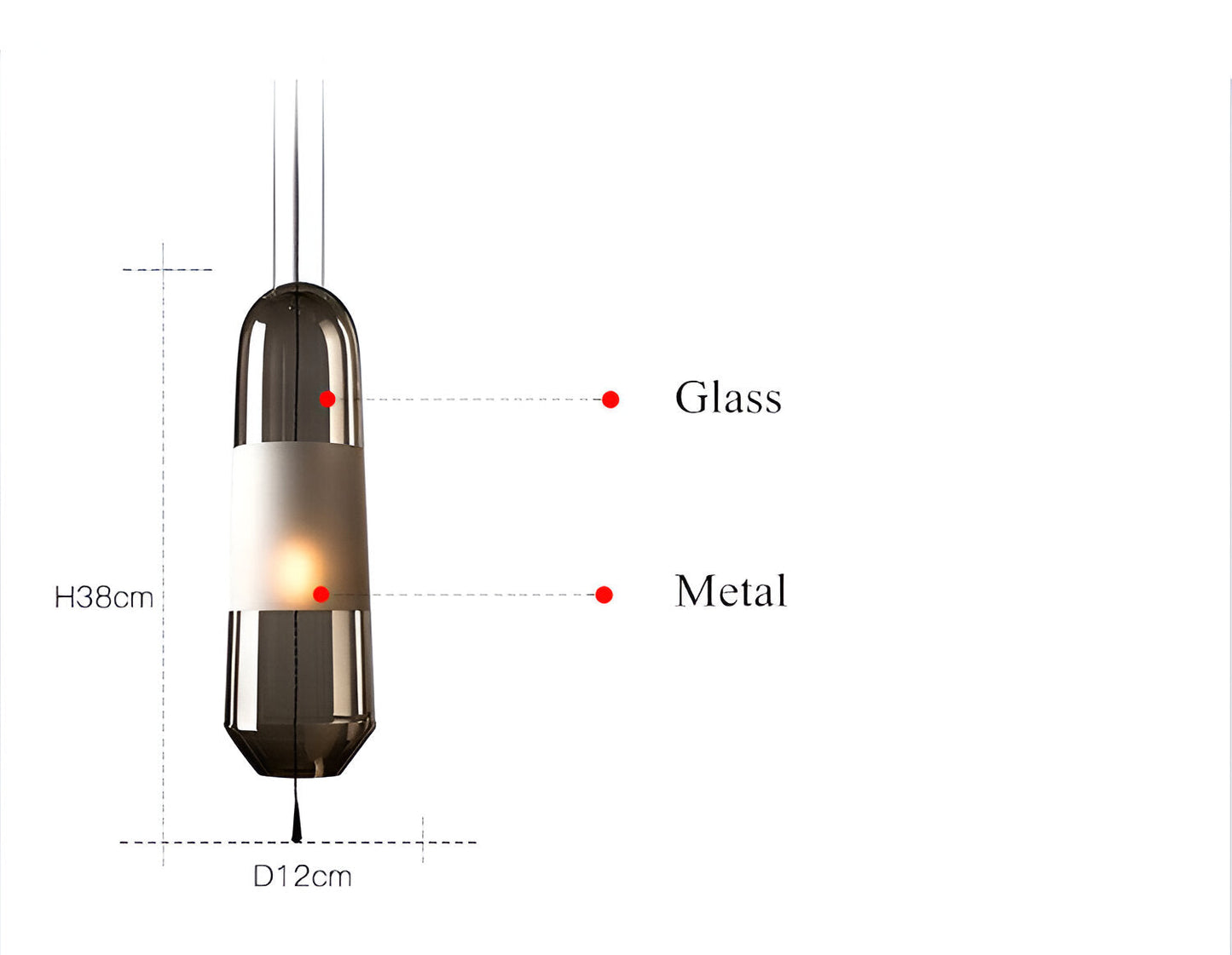 Vitraelon | Suspension Vintage en Verre Ouvert – Douille E14