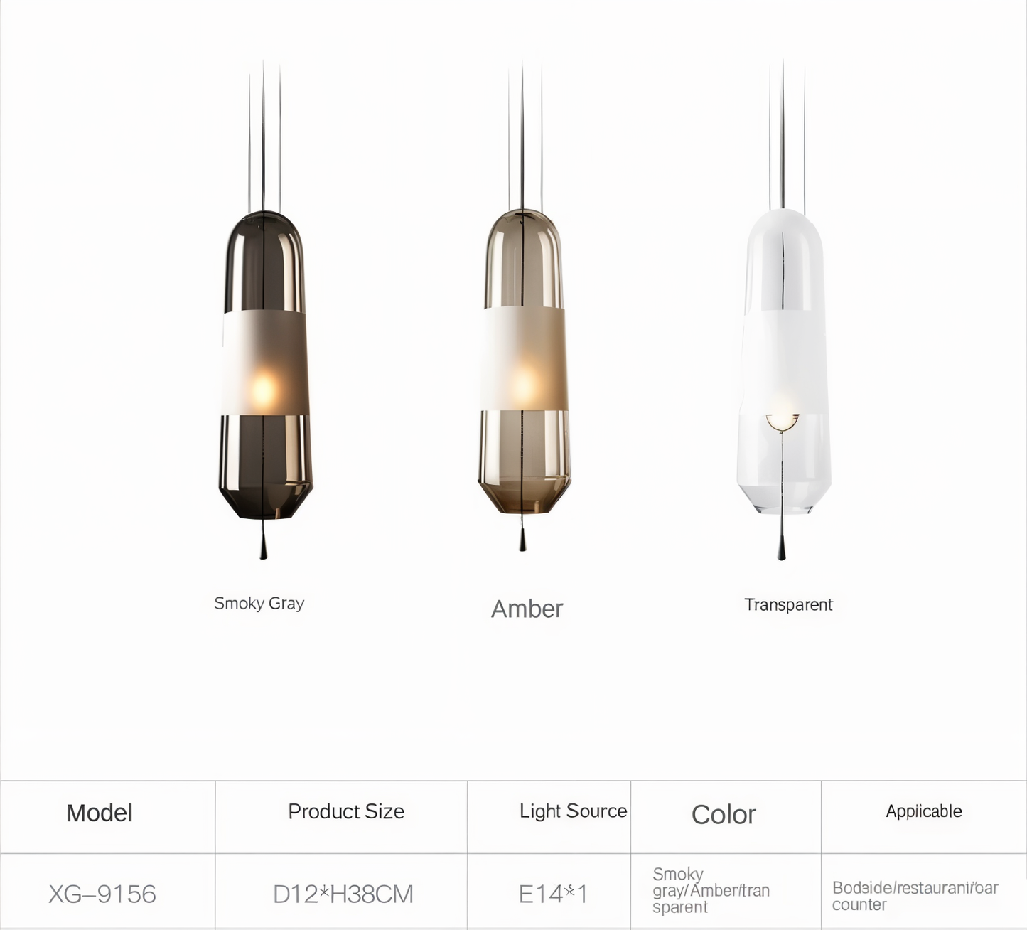 Vitraelon | Suspension Vintage en Verre Ouvert – Douille E14