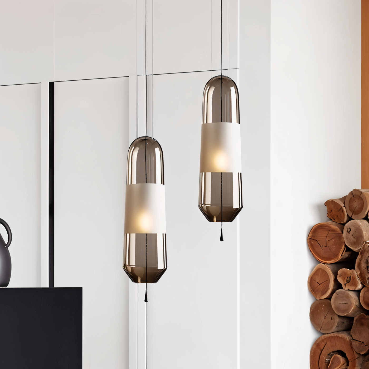 Vitraelon | Suspension Vintage en Verre Ouvert – Douille E14
