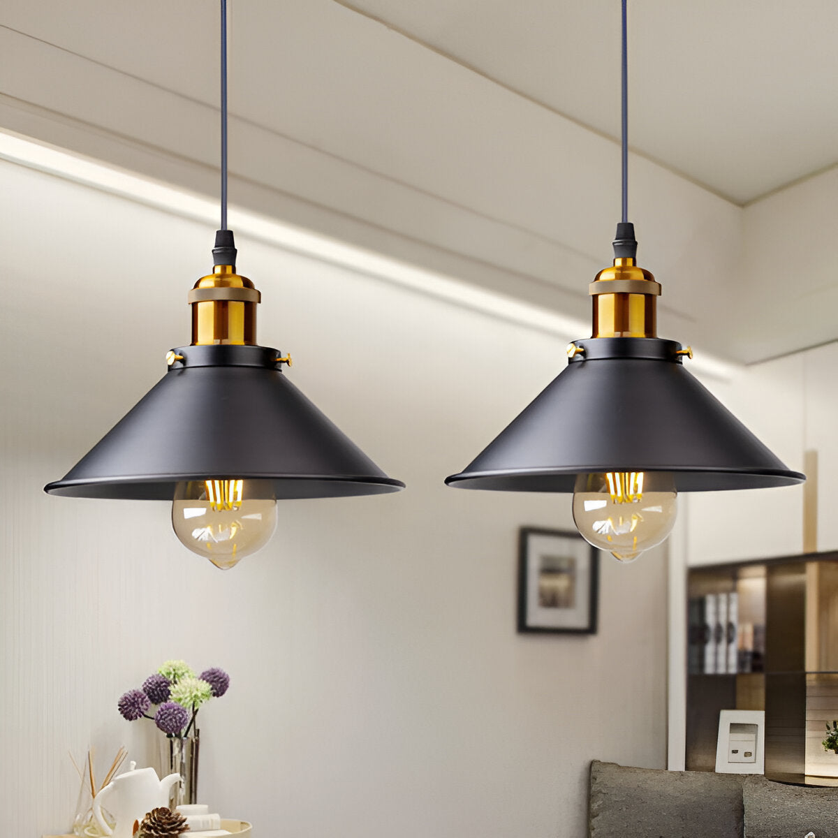 FunnDrop | Suspension Industrielle Rétro en Fer Forgé