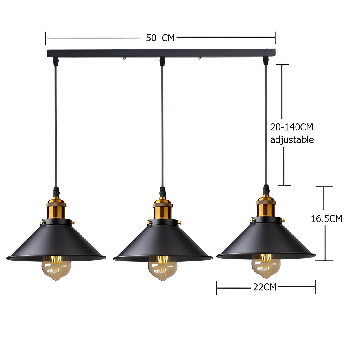 FunnDrop | Suspension Industrielle Rétro en Fer Forgé