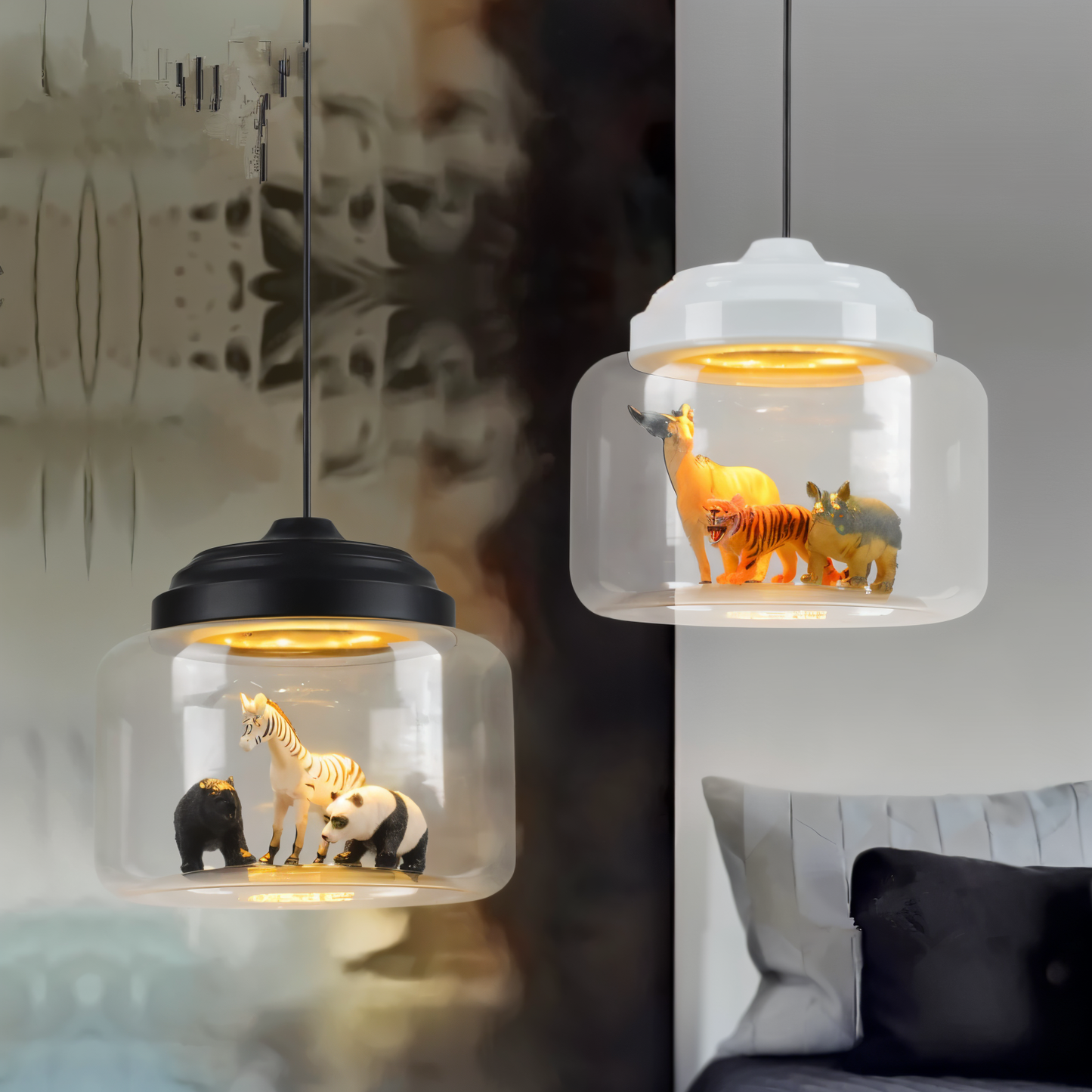 Zoolumia | Ophanging en Glas met Dierlijk Motief – Decoratieve Noordse Stijl
