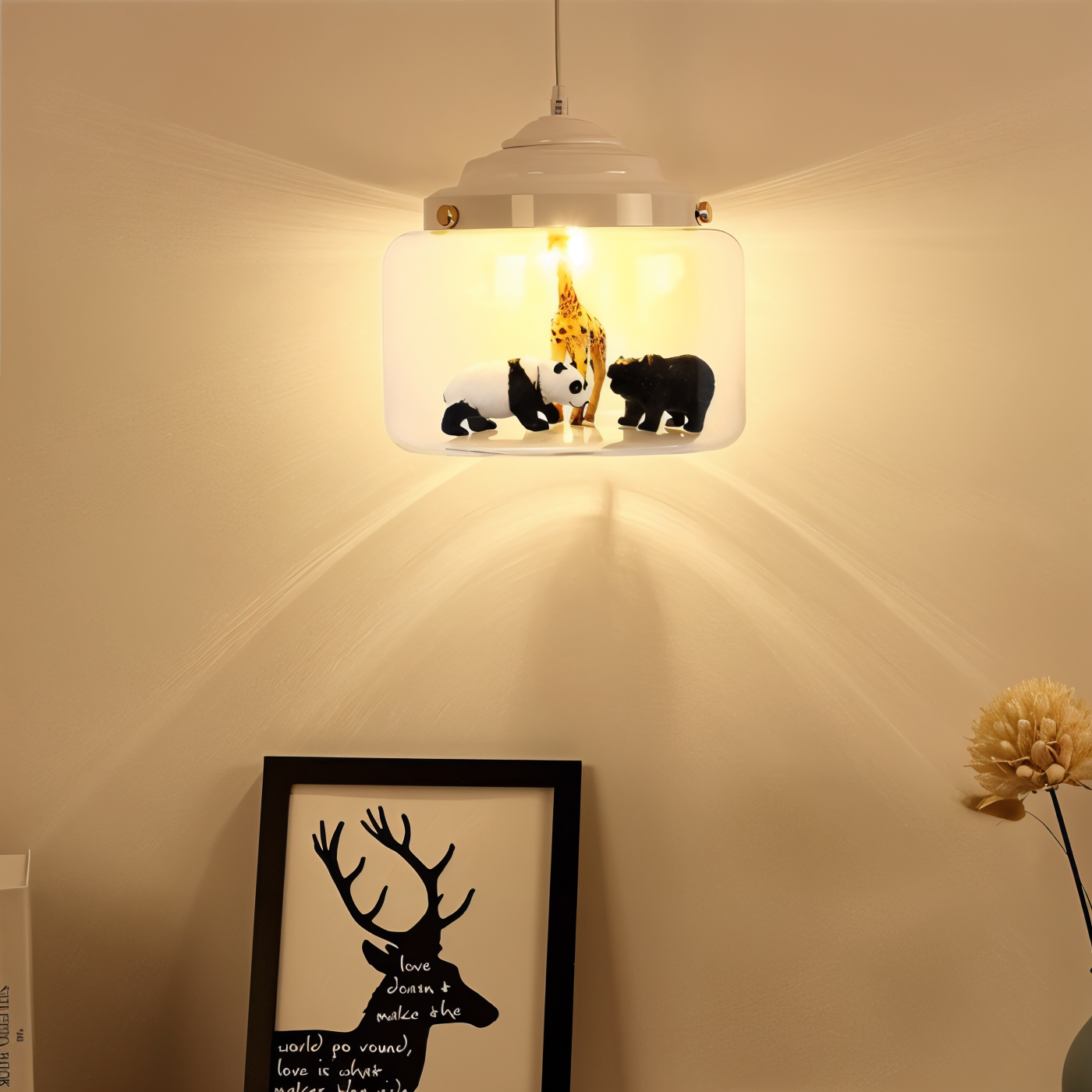 Zoolumia | Ophanging en Glas met Dierlijk Motief – Decoratieve Noordse Stijl