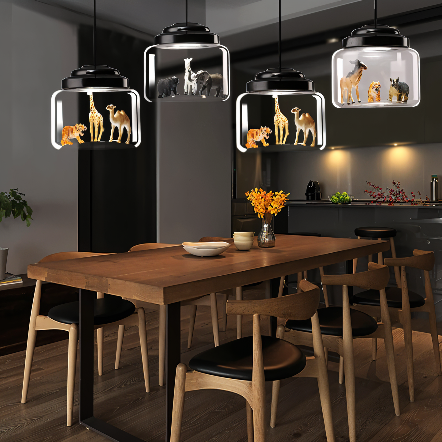 Zoolumia | Ophanging en Glas met Dierlijk Motief – Decoratieve Noordse Stijl