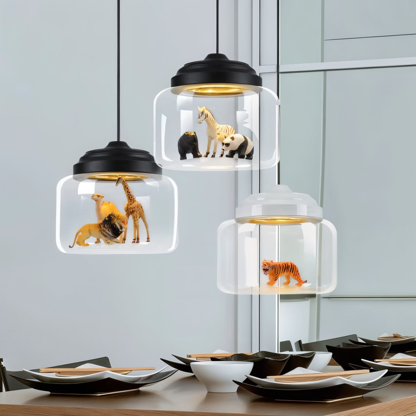 Zoolumia | Ophanging en Glas met Dierlijk Motief – Decoratieve Noordse Stijl