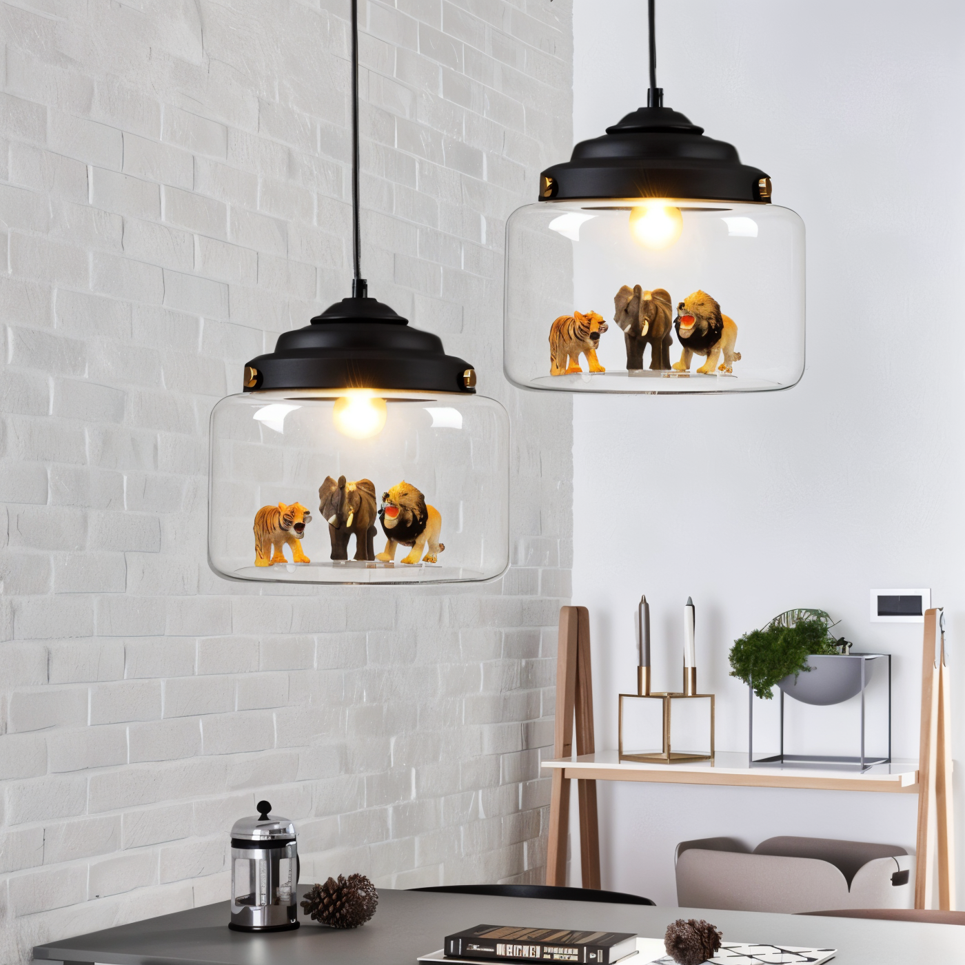 Zoolumia | Ophanging en Glas met Dierlijk Motief – Decoratieve Noordse Stijl