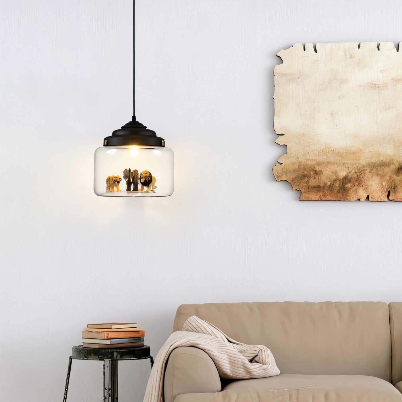 Zoolumia | Ophanging en Glas met Dierlijk Motief – Decoratieve Noordse Stijl