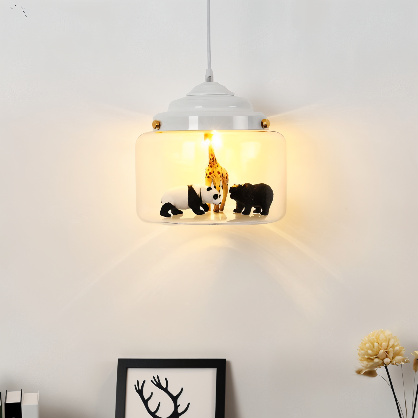 Zoolumia | Ophanging en Glas met Dierlijk Motief – Decoratieve Noordse Stijl