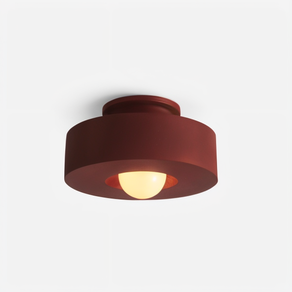 Lunava | Semi-inbouwplafondlamp van hars en glas