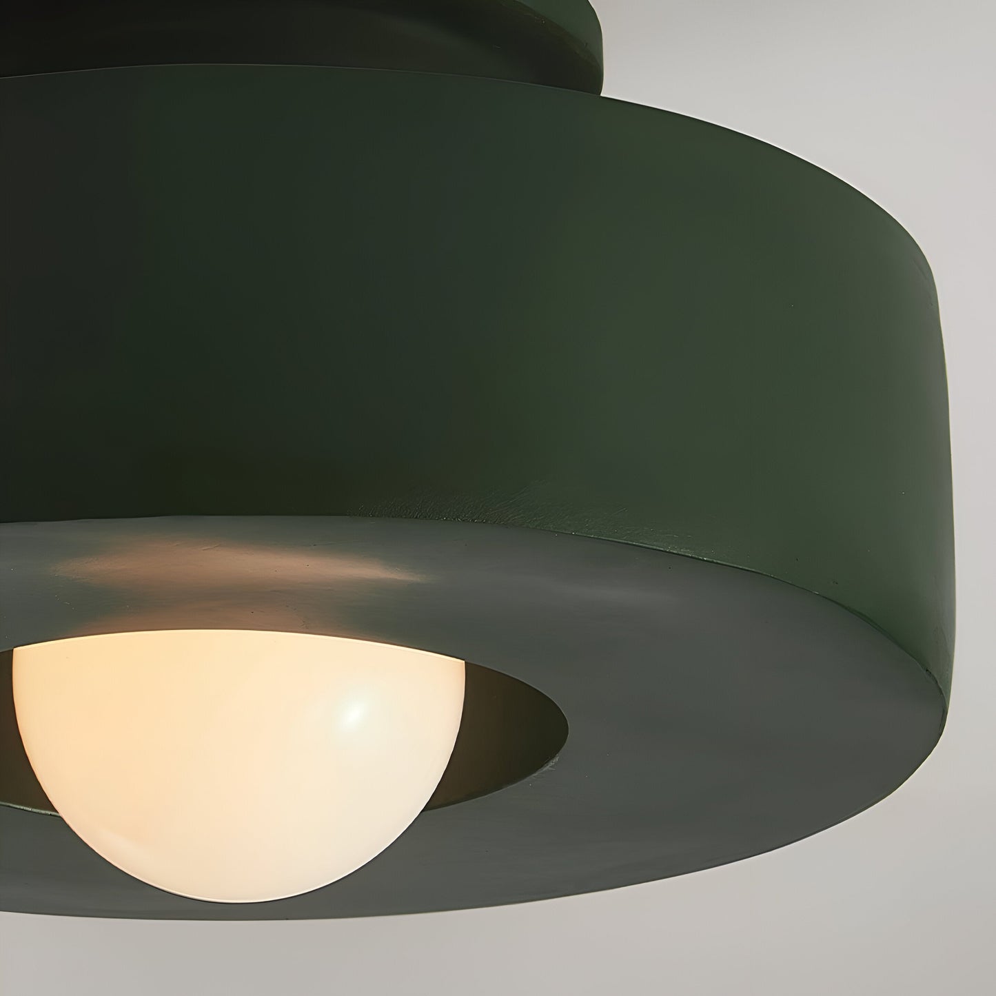 Lunava | Semi-inbouwplafondlamp van hars en glas