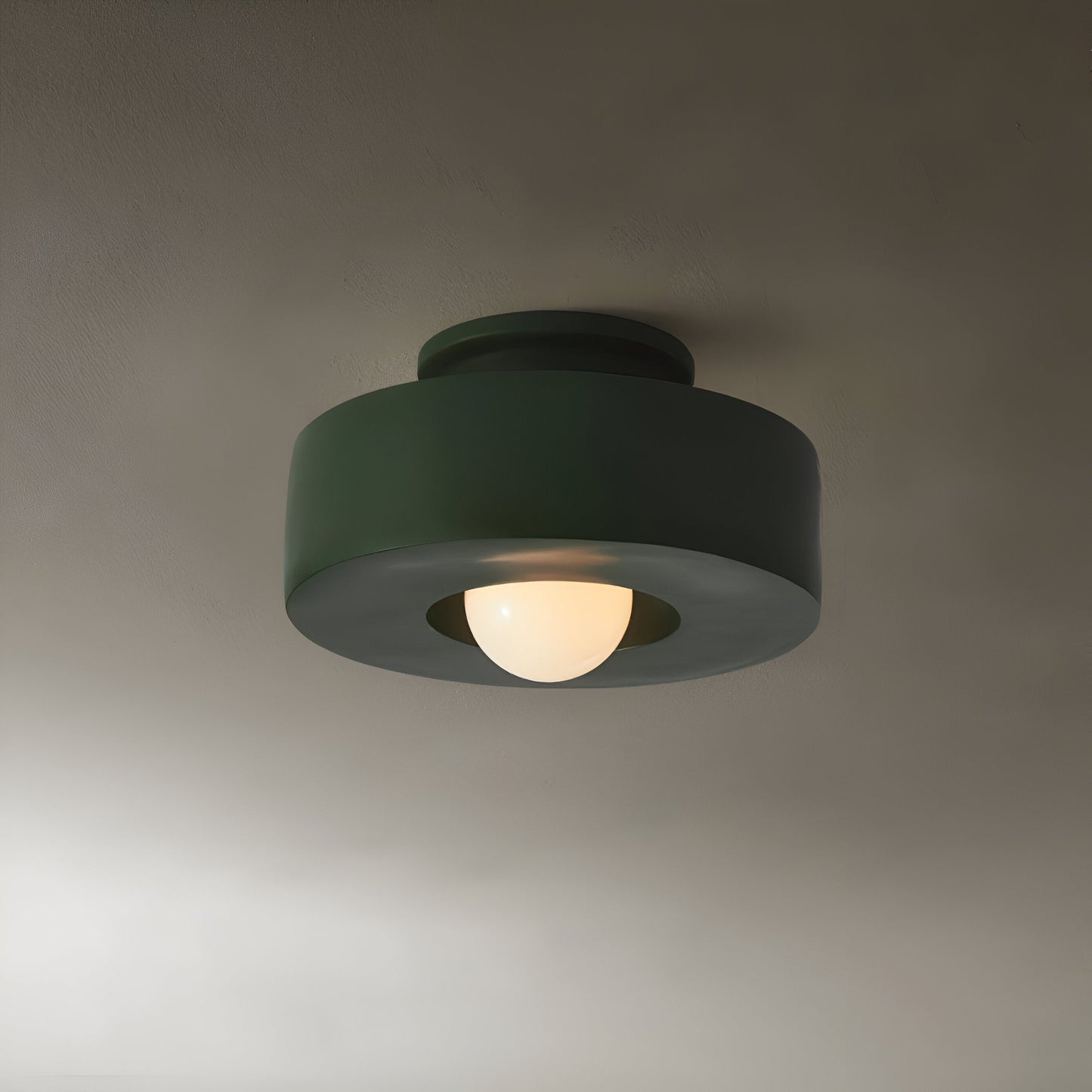 Lunava | Semi-inbouwplafondlamp van hars en glas