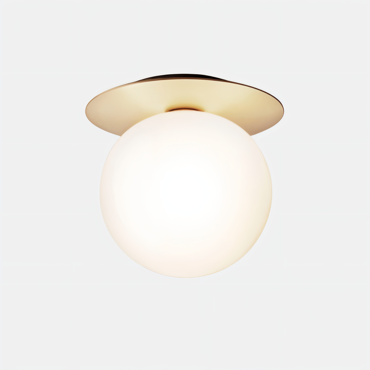 Lustrava | LED-plafondlamp met matte en heldere kristallen bol