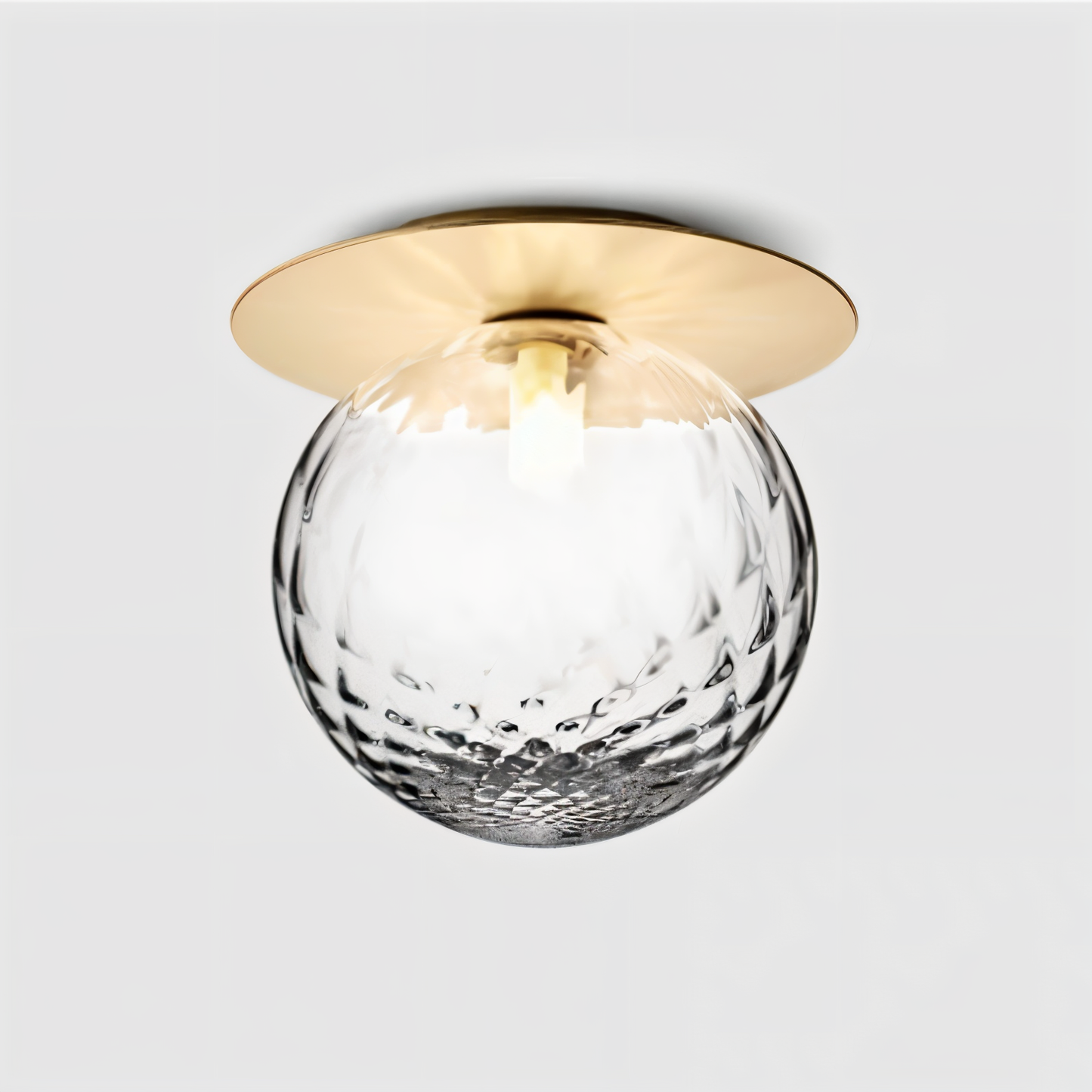Lustrava | LED-plafondlamp met matte en heldere kristallen bol