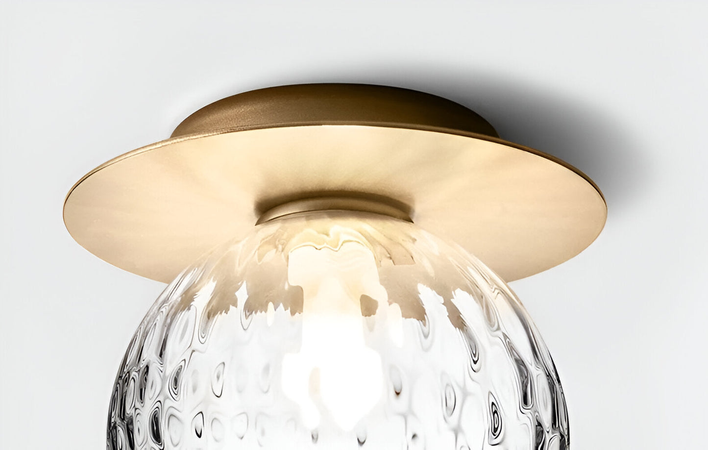 Lustrava | LED-plafondlamp met matte en heldere kristallen bol