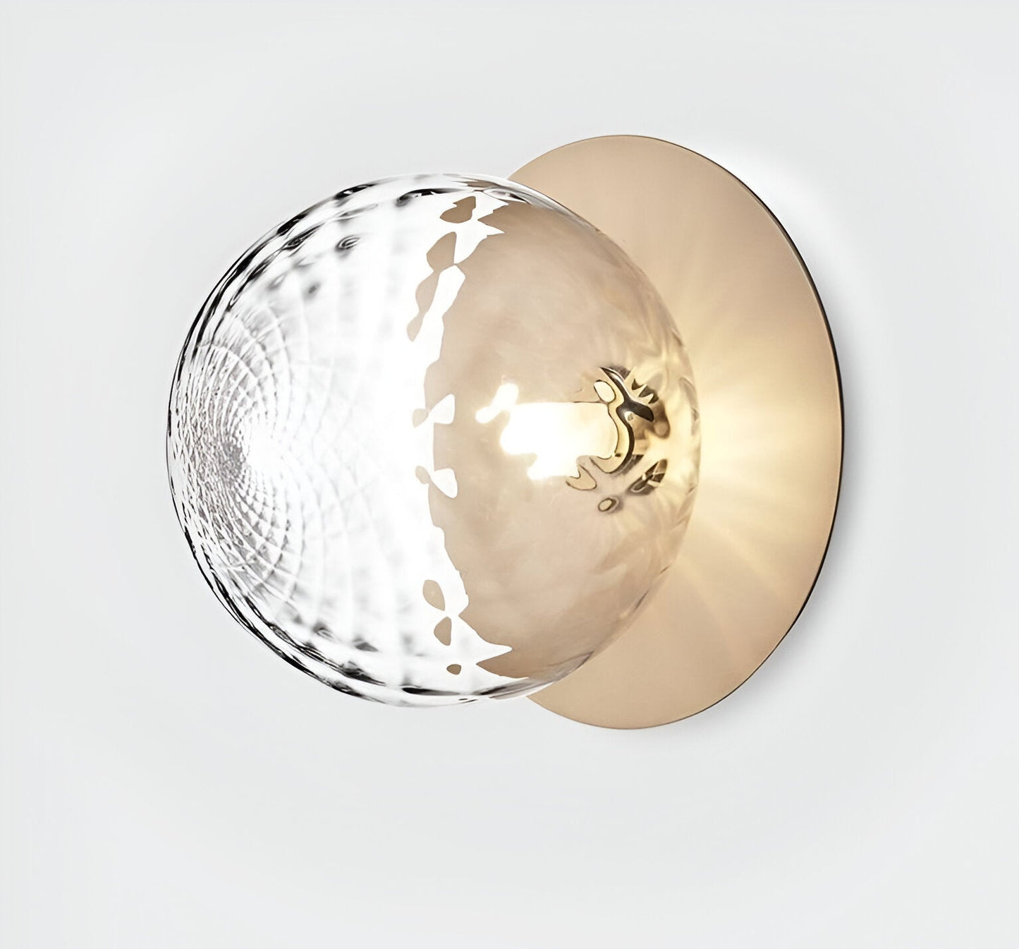 Lustrava | LED-plafondlamp met matte en heldere kristallen bol