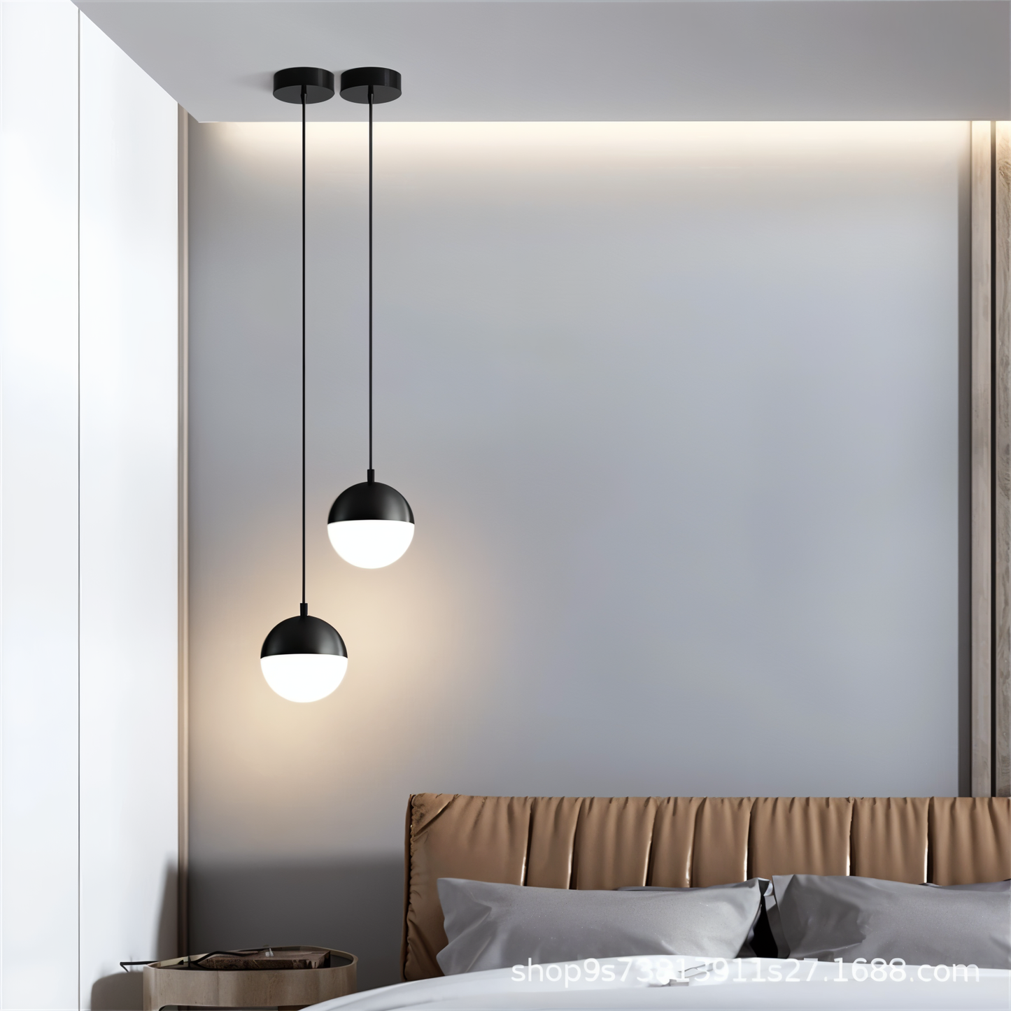 Lustréa | Sferische Kristallen Hanglamp – Goud & Zwarte Afwerking