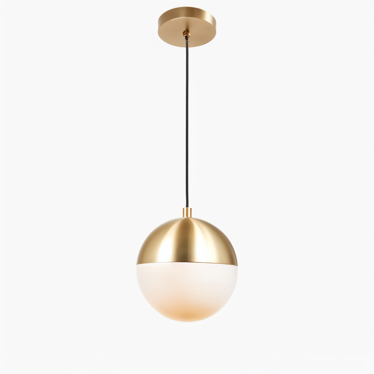 Lustréa | Sferische Kristallen Hanglamp – Goud & Zwarte Afwerking