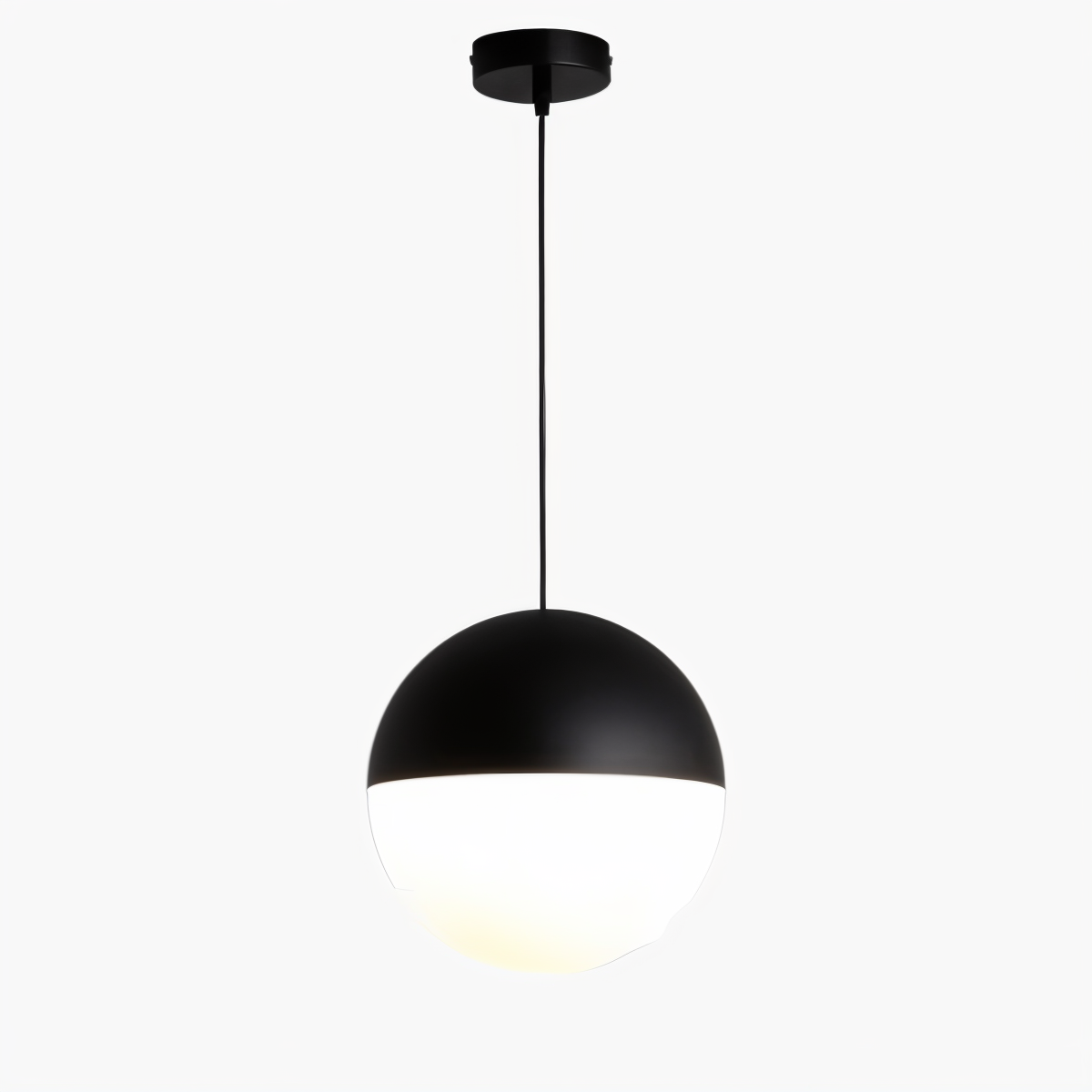 Lustréa | Sferische Kristallen Hanglamp – Goud & Zwarte Afwerking