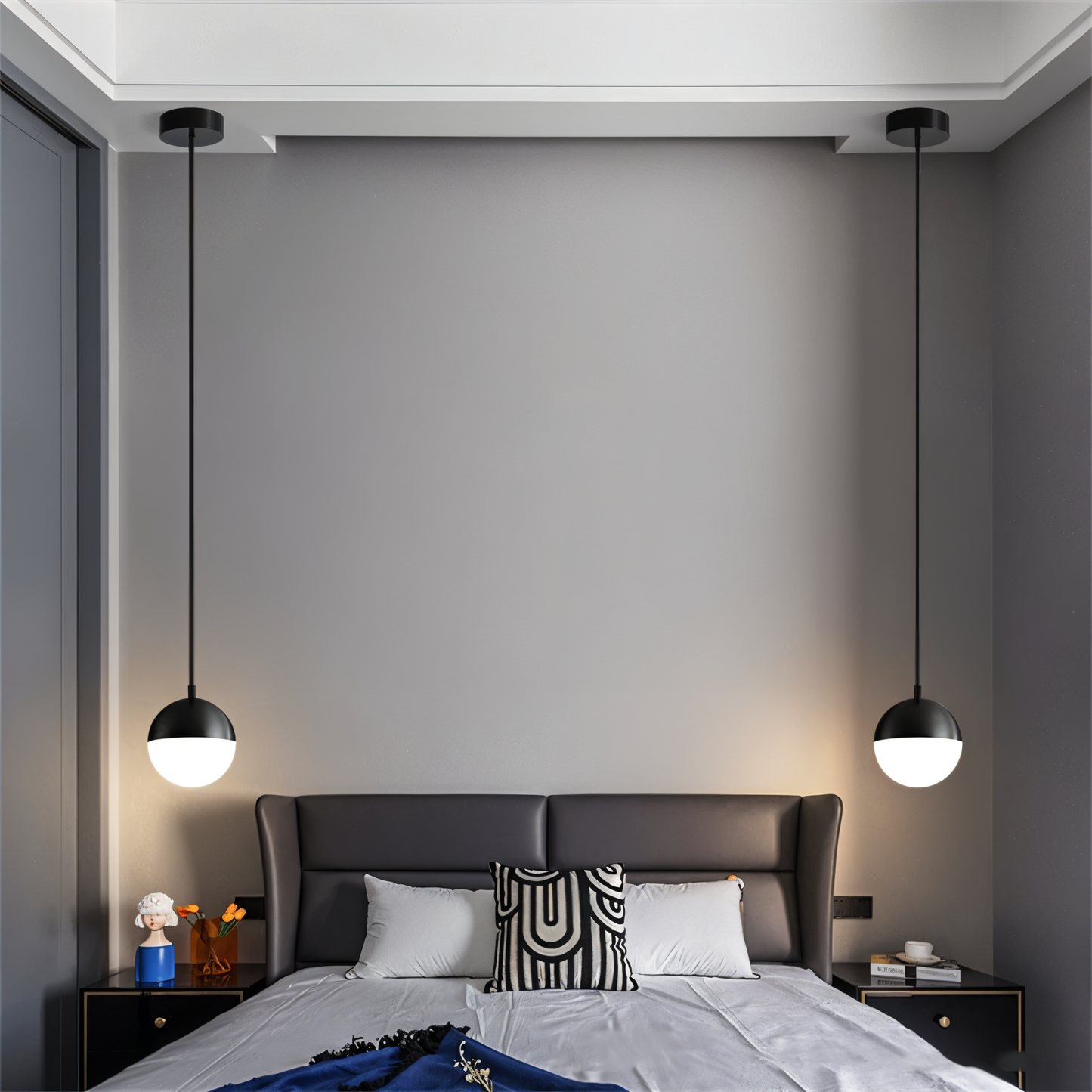 Lustréa | Sferische Kristallen Hanglamp – Goud & Zwarte Afwerking