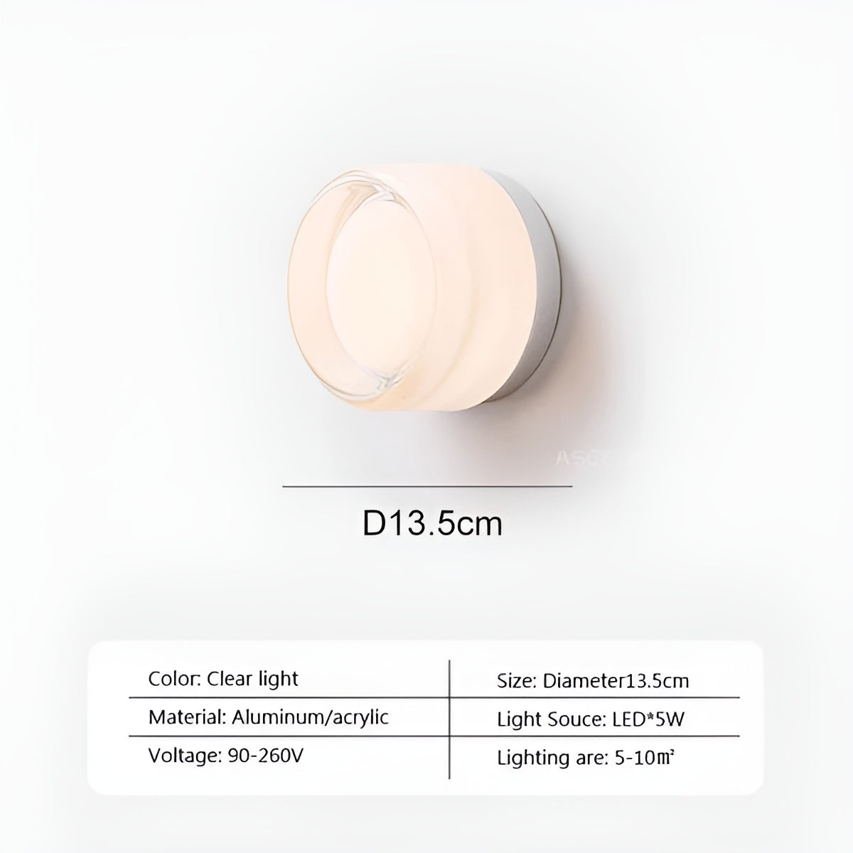 Opaline Nordique – LED wandlamp in hedendaagse gelei