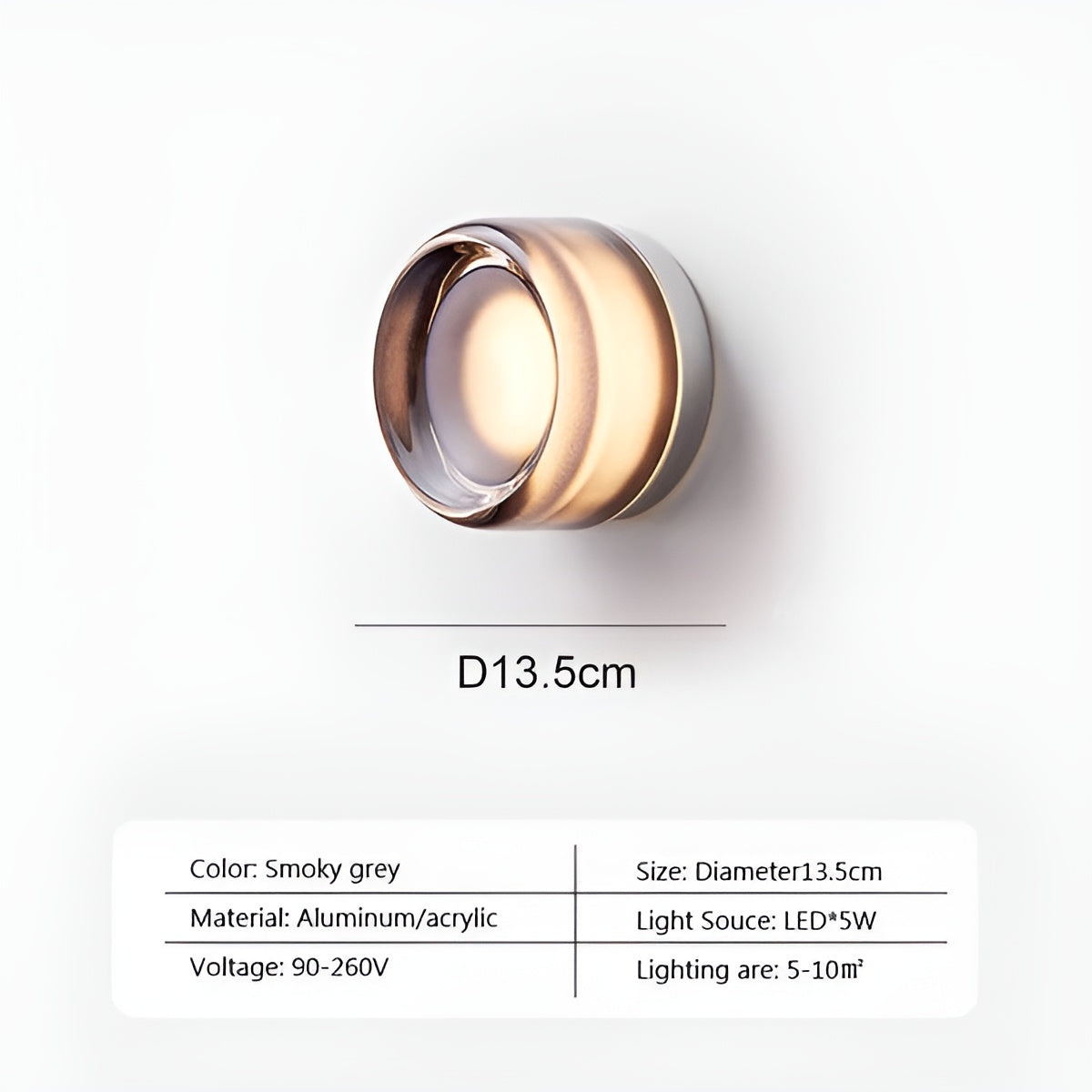 Opaline Nordique – LED wandlamp in hedendaagse gelei
