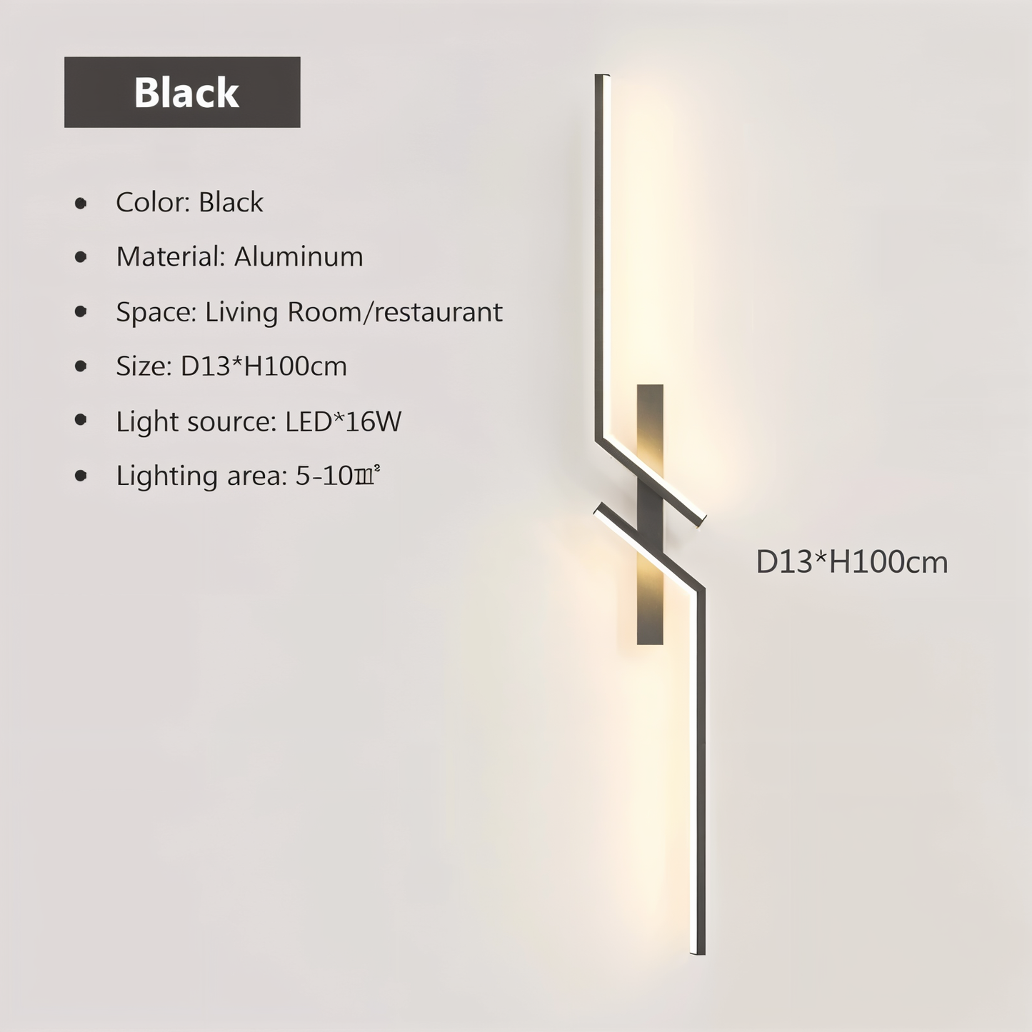 ZigLumen – Applique murale minimaliste en bande LED