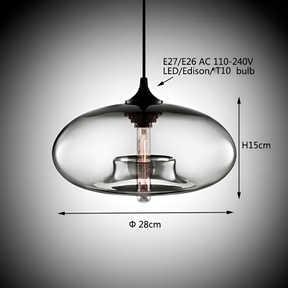 JoyPop – Vintage glazen decoratieve hanglamp