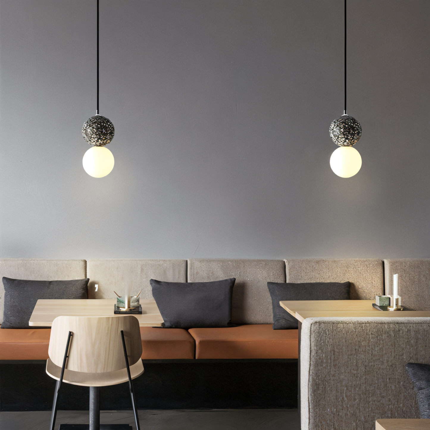 Gemilux | Dubbele glazen bol hanglamp – elegante verlichting voor eetkamer
