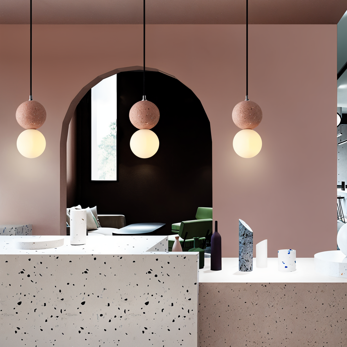 Gemilux | Dubbele glazen bol hanglamp – elegante verlichting voor eetkamer