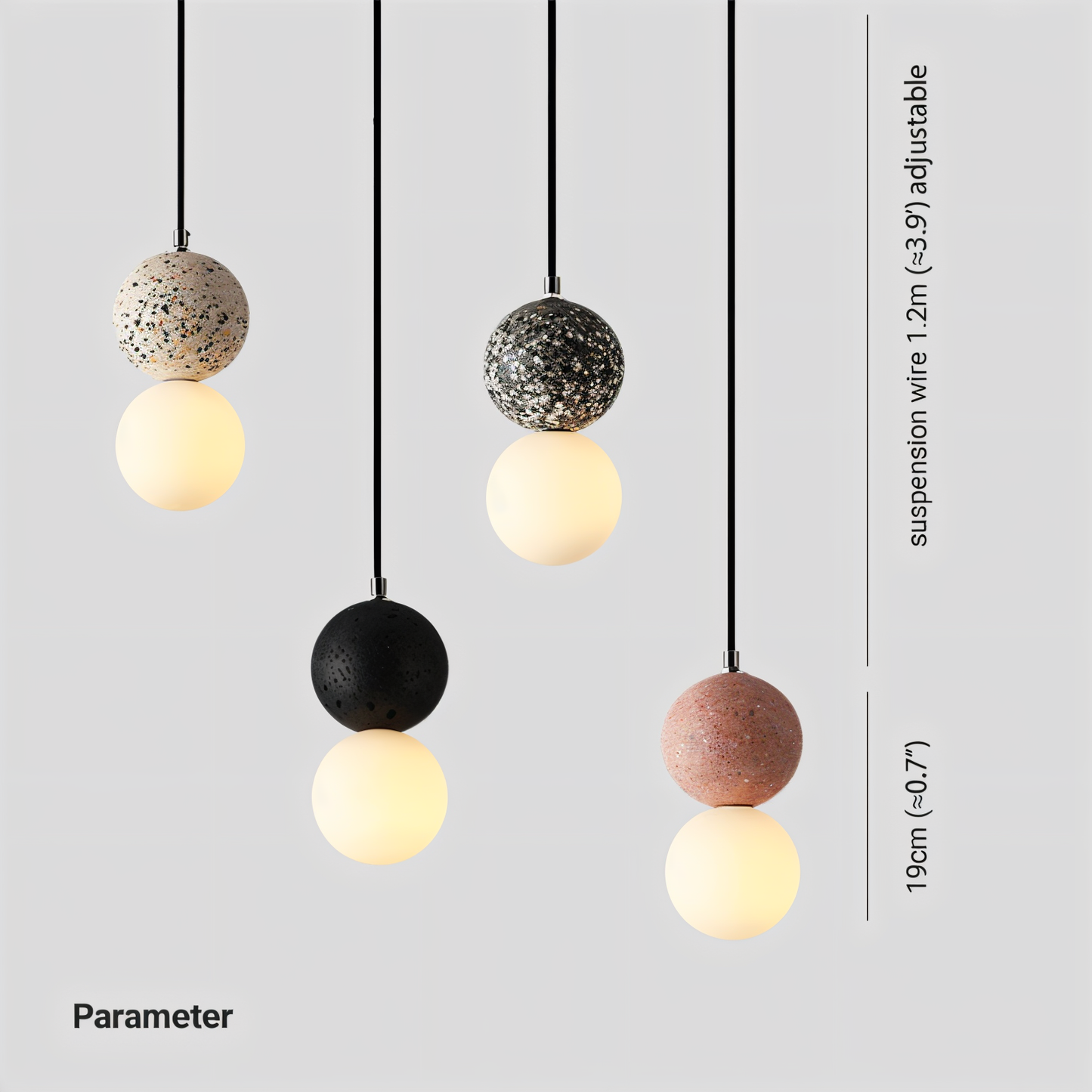 Gemilux | Dubbele glazen bol hanglamp – elegante verlichting voor eetkamer