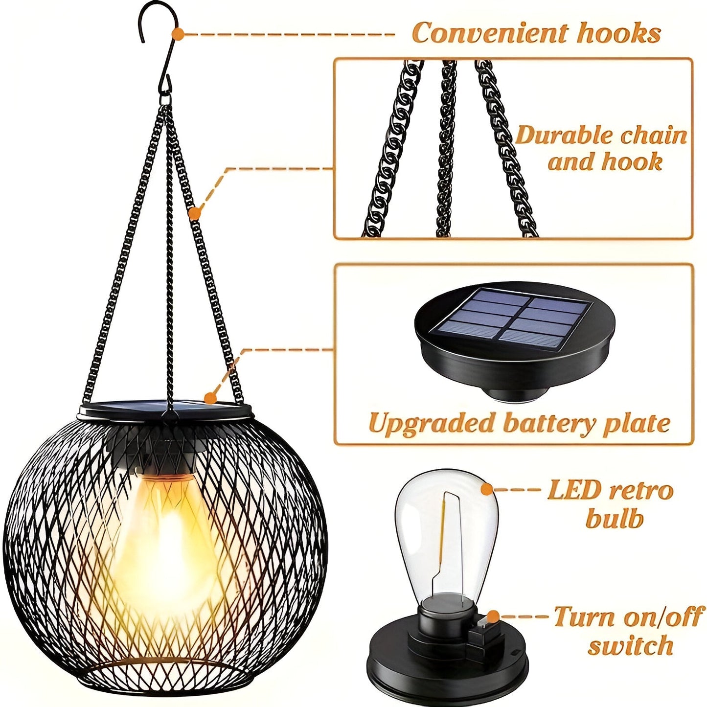 SOLVANTA GLOW – waterdichte buiten zonne-ophanging